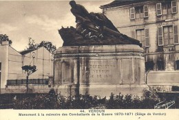 LORRAINE - 55 - MEUSE - VERDUN - Monument à La Mémoire Des Combattant De La Guerre 1870-1871 - Monumenti Ai Caduti