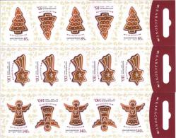 HUNGARY-2013.Christmas Minisheets Of 5 Stamps / Self-adhesive Stamps / Gingerbread Christmas Cookies MNH!! - Full Sheets & Multiples