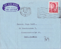 11335# AEROGRAMME PAR AVION BY AIR MAIL  AIR LETTER Obl HONG KONG 1971 Pour SAARBRUCKEN RFA WEST GERMANY - Briefe U. Dokumente