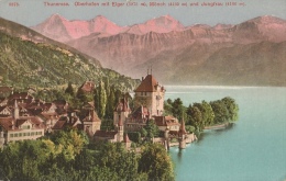 Thunersse (Lac De Thoune) Oberhofen Mit Eiger, Monch Und Jungfrau - Carte Non Circulée - Oberhofen Am Thunersee