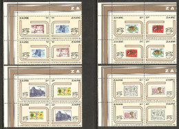 Zaire 1980 Mi# 673-688 ** MNH - 4 Blocks Of 4 - PHIBELZA, Belgium-Zaire Phil. Exhib. / Stamps On Stamps - Ongebruikt