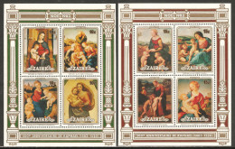 Zaire 1983 Mi# Block 47-48 ** MNH - Christmas / Raphael Paintings - Nuevos