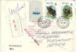 Belle Lettre Recommandée De BELIZE Adressée A Klagenfurt (Kärnten) En Autriche, Deux Photos. - Belize (1973-...)