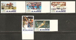 Zaire 1996 Mi# 1126-1130 U ** MNH - Imperf. - Summer Olympic Games, Atlanta - Ungebraucht