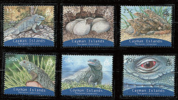 Iles Caïmanes ** N° 971 à 976 - Reptile. Liguane Bleu - Kaaiman Eilanden