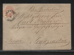 GERMANY EMPIRE SAXONY LETTER FALKENAU TO FRANZENSBAD (NOW FRANTISKOVY LAZNE CZECH REPUBLIC) - Saxony