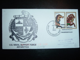 LETTRE TP USA 32 X2 OBL.MEC. OCT 11 1996 US MCM ANTARCTICA FPO 96692 + OPERATION DEEP FREEZE - Other & Unclassified