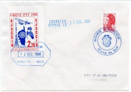 AJACCIO 1988 : 2F20  Sur Enveloppe AJACCIO-NICE - Other & Unclassified