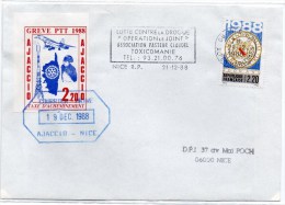 AJACCIO 1988 : 2F20  Sur Enveloppe AJACCIO-NICE - Other & Unclassified