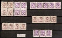 1959 - 1960 2 Cent En 3 Cent In Blok Van 4 + Strips ** MNH Postfris Zonder Plakker. Inzet Aan 5 €  ! - Typos 1951-80 (Chiffre Sur Lion)