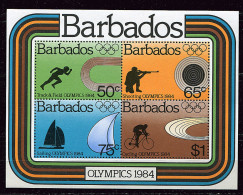 Barbade ** Bloc N° 19 - J.O. De Los Angeles (course, Tir à La Carabine, Voile, Cyclisme) - Barbados (1966-...)