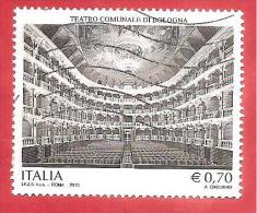 ITALIA REPUBBLICA USATO - 2013 - 250º Anniversario Dell´inaugurazione Del Teatro Comunale Di Bologna - € 0,70 - S. 3392 - 2011-20: Usati