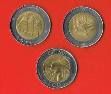 30 - S.Marino -3 Monete £. 500 Commemorative 1986 /1987 /1998   Bimetalliche - Conmemorativas