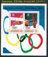 DOMINICA   Scott  # 478-84a**  VF MINT NH INCLUDING SOUVENIR SHEET - Dominica (...-1978)