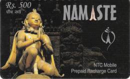 NEPAL NAMASTE  Rs.500 NTC MOBILE - Nepal