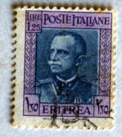 ITALIA 1931 . ERITREA EFFIGIE VITTORIO EMANUELE III . LIRE 1,25 USATO - Eritrée