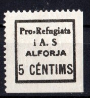 Alforja ( Tarragona) - (Sin Punto Despues De "S")  -  5 Cts.- Sofima 1a  Edifil 1a    Spain Civil War - Emissions Républicaines