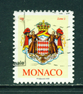 MONACO - 2009  Arms  No Value Indicated  Self Adhesive  Used As Scan - Other & Unclassified