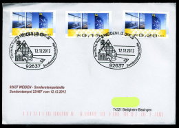 26062) BRD - SoST-Brief 23/467 - 92637 WEIDEN Vom 12.12.2012 - Sonderstempelstelle, Altes Rathaus - Marcofilie - EMA (Printmachine)