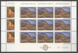 Yugoslavia Republic 1977 Europa - CEPT Mi#1684-1685 Minisheet Kleinbogen, Mint Never Hinged - Ongebruikt