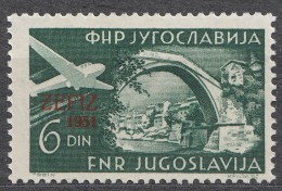 Yugoslavia Republic 1951 Airmail Mi#653 Mint Hinged - Ungebraucht