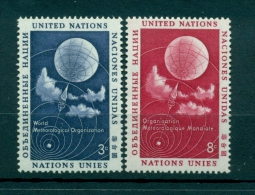 Nations Unies New York 1957 - Michel N. 55/56 - Organisation Météorologique Mondiale - Unused Stamps