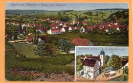 Gruss Aus Katzental I Baden Gasthaus Kreuz Old Postcard - Mosbach