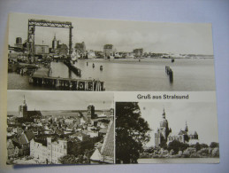 Germany: Stralsund - Blick Von Der Rügendammbrücke, Übersicht, Marienkirche - 1980s Unused - Stralsund