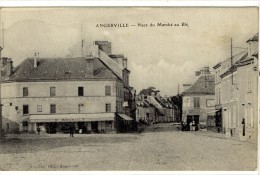 Carte Postale Ancienne Angerville - Place Du Marché Au Blé - Angerville