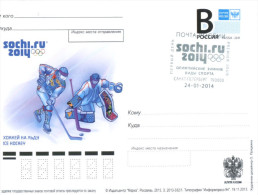 (408) Sochi - Winter Olympic Games Pre-paid Postcard - Ice Hockey + Extra FREE Bonus FDC Cover From Australia - Giochi Olimpici