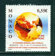 MONACO - 2012  FICAC  55c  Used As Scan - Usati