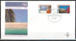 Mef010fb TOERISME STRAND CACTUS TOURISM TURISMO BEACH ARUBA 1987 FDC - Cactusses