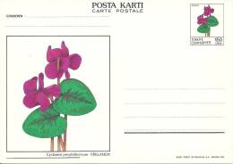 Turkey; 1988 Postal Stationery With The Subject Of Flowers (Cyclamen) - Postwaardestukken