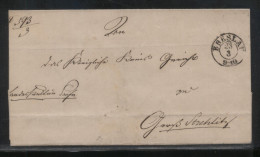 POLAND 1893 AUSTRIAN PARTITION ZONE GALICIA STAMPLESS LETTER BRESLAU WROCLAW TO G STZEHLITZ STRZELCE OPOLSKIE - ...-1860 Préphilatélie