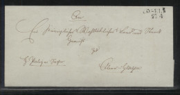 POLAND PRUSSIAN PARTITION ZONE SILESIA STAMPLESS LETTER COSELS KOZLE KEDZIERZYN KOZLE - ...-1860 Préphilatélie