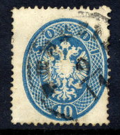 AUSTRIA: LOMBARDY VENETIA 1863 Arms 10 Soldi Perforated 14,  Used.  Michel 17 - Used Stamps