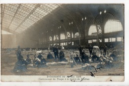 75 - PARIS . ÉVÉNEMENTS DU 1er MAI 1906 . CANTONNEMENT DES TROUPES À LA GALERIE DES MACHINES - Réf. N°839 - - Grèves