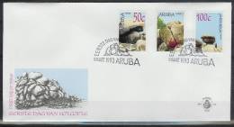 Mef044fb ROTSFORMATIES CACTUS ROCKFORMATIONS FELSFORMATIONEN ARUBA 1993 FDC - Cactus