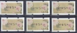 X6 Taiwan 2011 ATM Frama Stamp-Ancient Chinese Painting- Peony Flower- NT$5 Black Imprint Unusual - Neufs