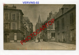 VERVINS-Magasins-Carte Photo Allemande-Guerre14-18-1WK -France-02- - Vervins