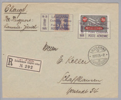 Schweiz Flugpost 1925-07-19 Lausanne-Zürich R-Brief - Usati