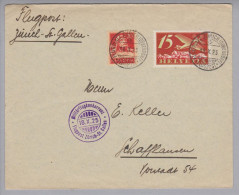 Schweiz Flugpost 1925-10-18 Zürich-St.Gallen Militärflugkonkurrenz - Gebraucht