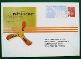 Prêt à Poster Réponse DIRECTION DE LA POSTE FORT DE FRANCE Illustré BOOMERANG - Prêts-à-poster:Answer/Luquet