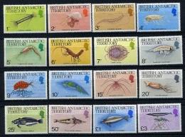 Antarctique Britann.** N° 128 à 143 - Série Courante. La Vie Marine - Unused Stamps