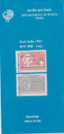 India 1992 Mahatma Gandhi  Quit India Information Brochure Without Stamps # 81310  Inde Indien - Mahatma Gandhi