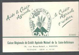 Buvard. Crédit Agricole Mutuel Caisse Régionale Du CAM De La Loire Inférieure 12, Rue Beau-Soleil à Nantes - Banque & Assurance