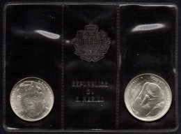 SAN MARINO 1982 - 1° CENTENARIO MORTE DI GIUSEPPE GARIBALDI - 500 LIRE + 1.000 LIRE ARGENTO - CONFEZIONE IPZS - 2 FOTO - Saint-Marin