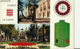 MONACO -  CARTE POSTALE  MONTECARLO:LE CASINO:MULTI VUES -PAS USAGÉE REPOS3938 EDITION LA CIGOGNE -EXCLUSIVITE HACHETTE - Casino