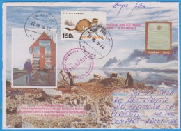 South Pole Argentine Research Station, Almirante Brown, Penguins Romania Postal Stationery 1998 - Research Stations