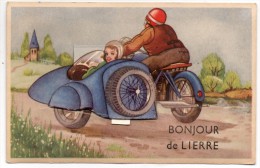 27295  -    Bonjour De Lierre Carte  Système  - Moto  Avec Side-car - Lier
